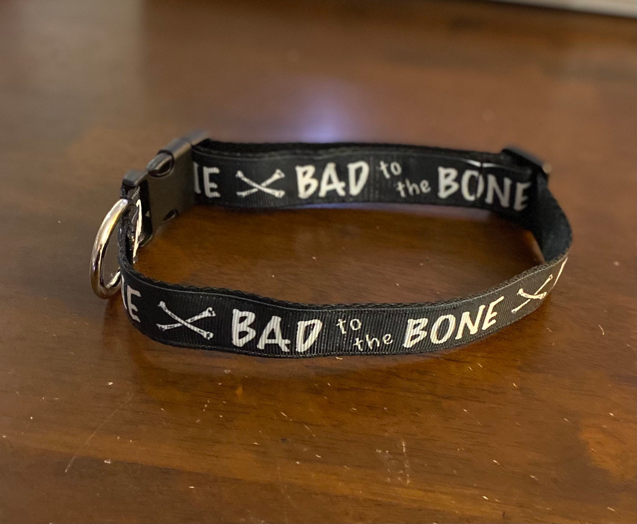 Bad to the Bone Monicker Dog Collar Etsy