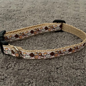 Happy S’mores Dog Collar 1/2” width. Machine washable. Adjustable length