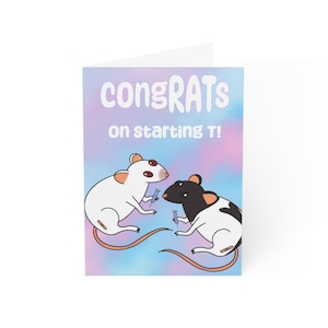 gefeliciteerd met het starten van T! Transgender Gefeliciteerd wenskaart