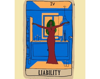 Lorde Liability song tarot card print