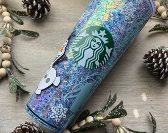 Frozen Starbucks cup| frozen snowglobe| let it go cup | Starbucks snowglobe | frozen Starbucks snowglobe | gifts for her |
