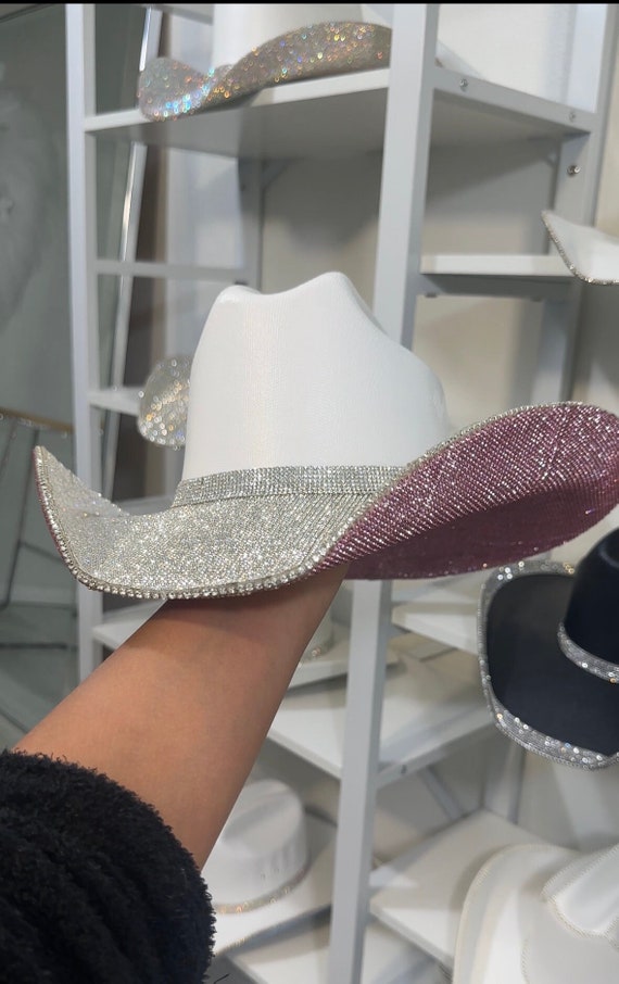 6462 Women Men Wide Brim Cowboy Hats With Rhinestone Buckle For Party Disco il_fullxfull.5141115530_qnae.jpg main image 3