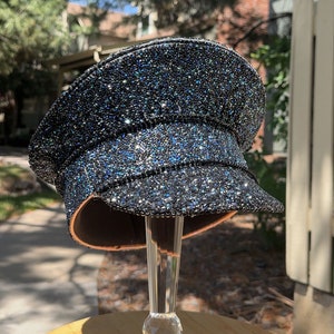 Rhinestone Captain hat. Bachelorette party. Wedding accessories. Festival wear. Disco. Costume