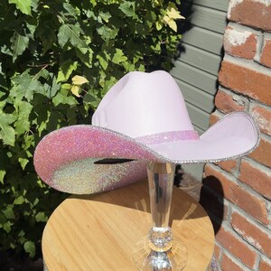 Pink Rhinestone Cowgirl Hat. Western Wedding. Country Concert. Space ...