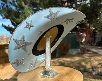 Star Rhinestone Cowgirl Hat. Western Wedding. Country Concert. Space   Costume. Bridesmaids Outfits. Bachelorette Party.