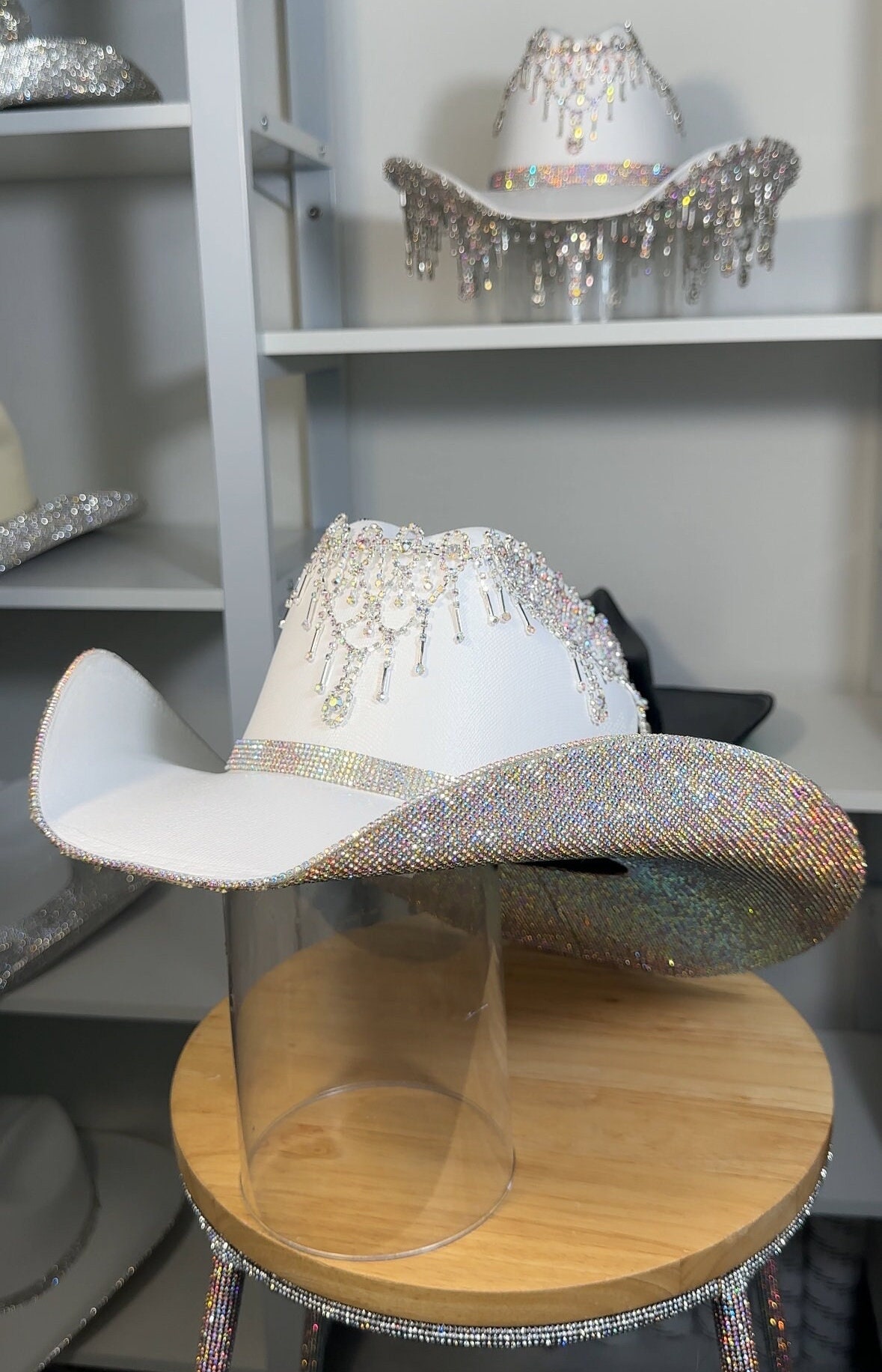 Pink cowboy hat with tiara - .de