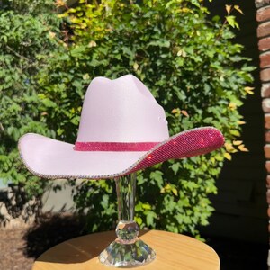 Pink Rhinestone Cowgirl Hat. Western Wedding. Country Concert. Space ...