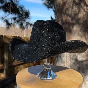 Crushed Rhinestone Cowgirl Hat. Western Wedding. Country Concert. Space Halloween Costume. Bridesmaids Outfits. Bachelorette Party.