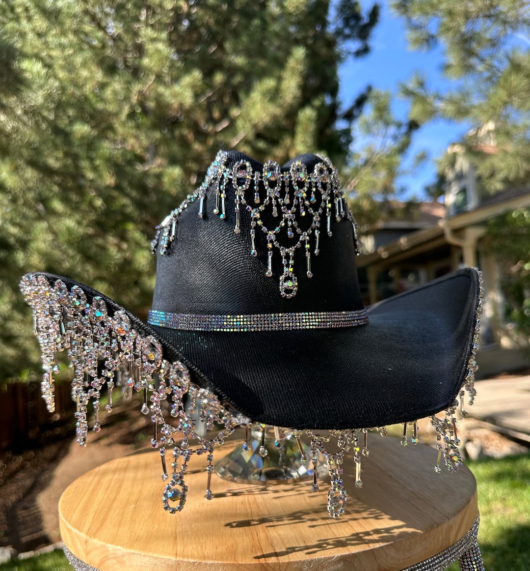 Sparkly Rhinestone Western Cowboy Hat - Adjustable Women main image 3