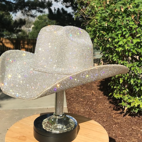Fully Covered Rhinestone Cowgirl Hat. Western Wedding. Country Concert. Space   Costume. Bridesmaids Outfits. Bachelorette Party.