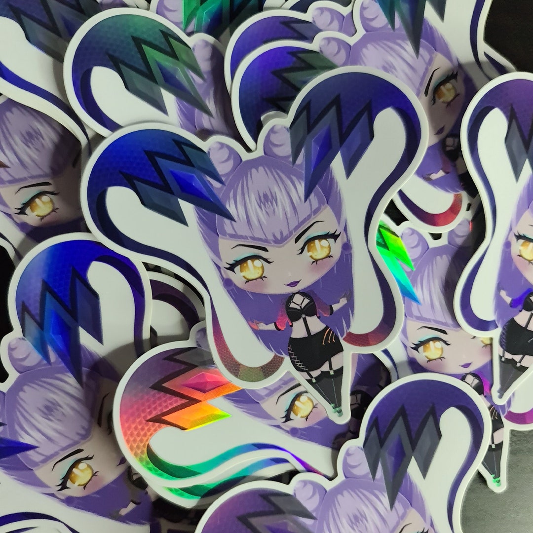 Chibi Evelynn KDA Fanart Sticker - Etsy