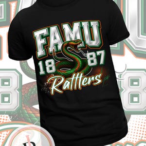 Koszulka FAMU Rattlers DTF z nadrukiem - Florida A&M University HBCU