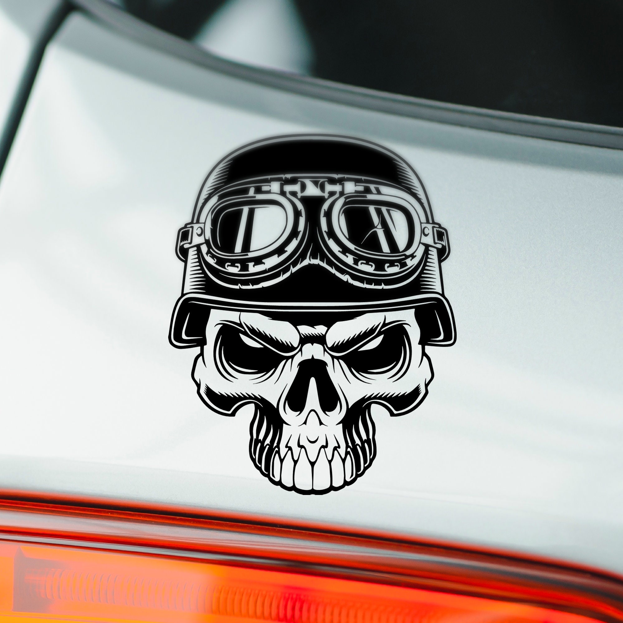 6 Cool Skull Vinyl Decal Sticker Cracked Human Head Skull Motorcycle  Stickers Moto Decals helmet Stickers Decoration