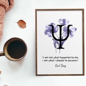 Psychology Office Decor,  Psychology Wall Art Decor, School Psychologist Gift, Therapist Office Decor, Counseling Office Decor, Graduation