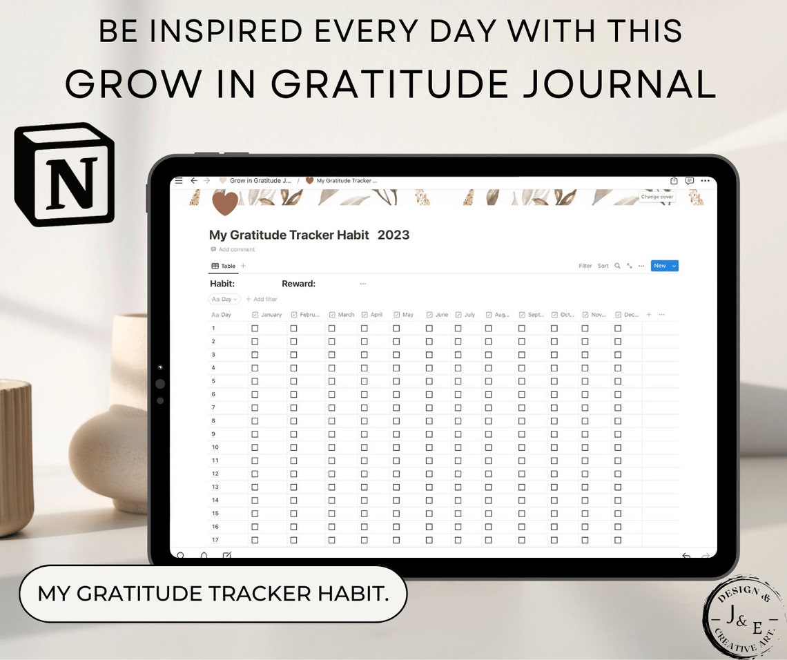 Gratitude Journal Notion Template Notion Gratitude Journal - Etsy