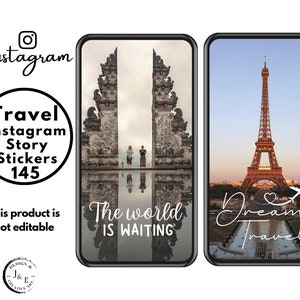 Travel Instagram Story Stickers, Summer Instagram Story Sticker, Beach Instagram Story Sticker, Flight, Road Trip, Vacation IG Story Sticker