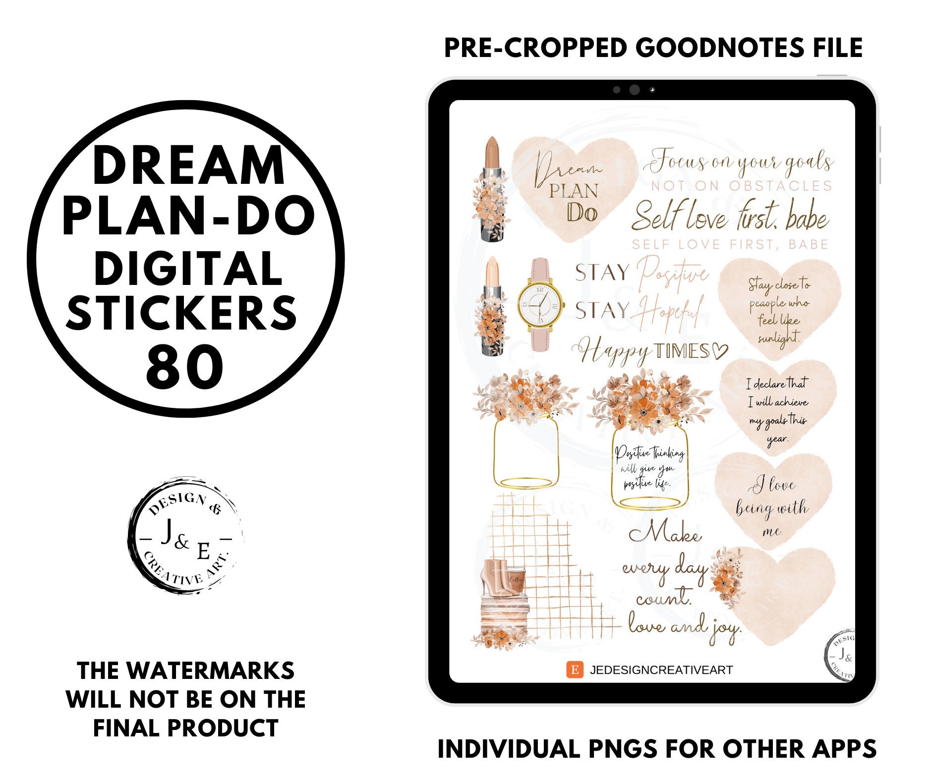 Dream Plan Do Goodnotes Stickers Digital Planner Sticker - Etsy