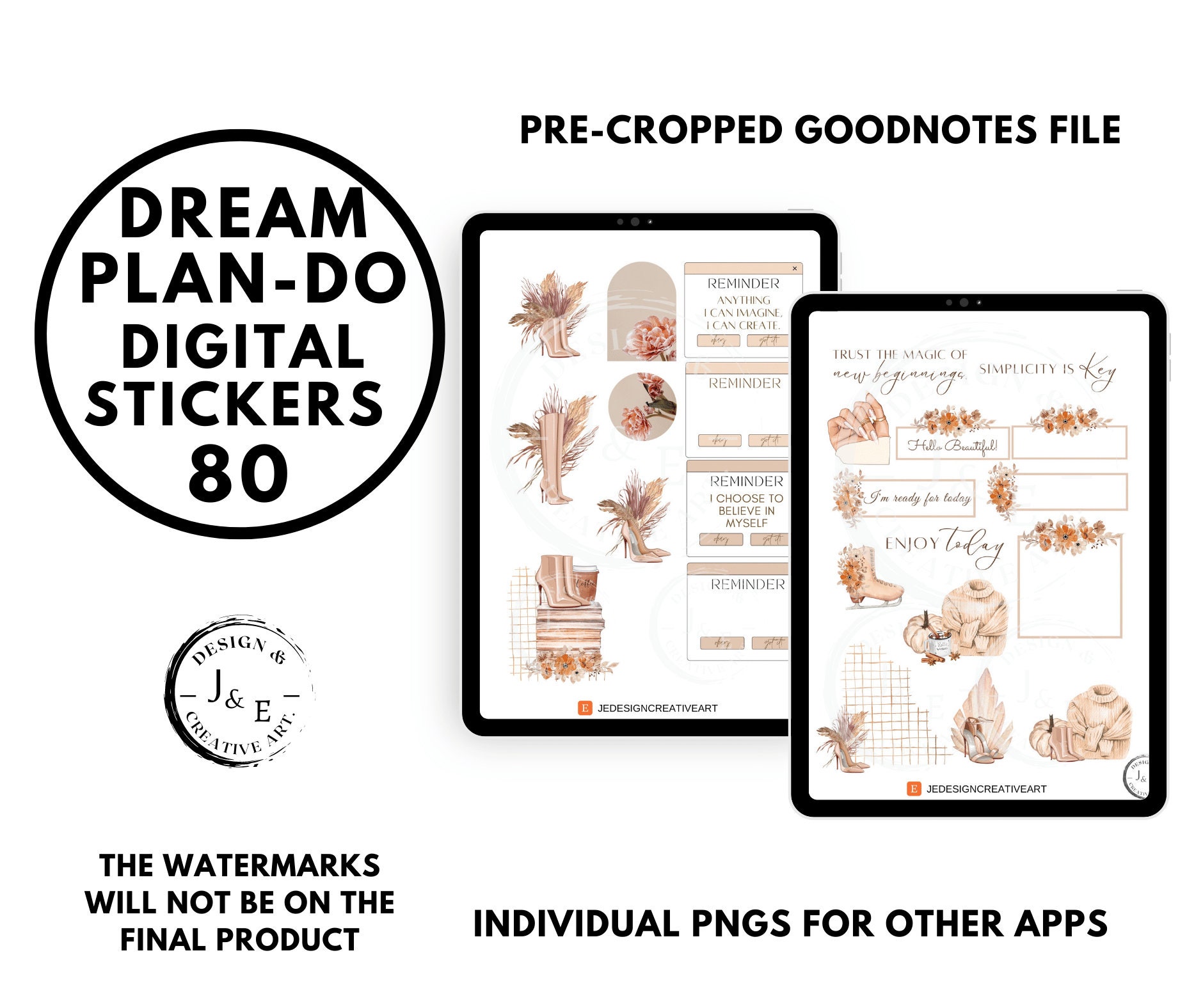 Dream Plan Do Goodnotes Stickers Digital Planner Sticker - Etsy