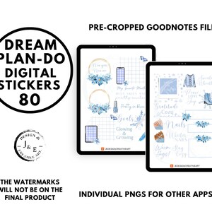 Dream Plan Do Goodnotes Stickers, Digital Planner Stickers, Everyday Digital Stickers, Winter Digital Sticker, Mood Board Digital Stickers