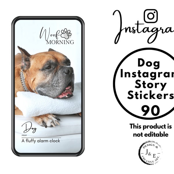 90 Dog Instagram Story Sticker, Pet Story Stickers, Dog Instagram Sticker, Dog Love, Pet Blogger, Pet Instagram quote, Dog Instagram Caption