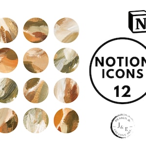 Notion Icons, Notion Aesthetic, Abstract Boho Notion Icons, Notion Icon Dashboard, Notion Template, Notion Icon Page, Notion Icon Organizer