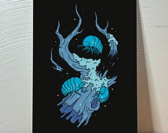 Impresión artística de isópodos: ilustración A4