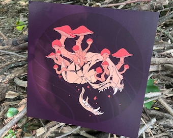 Impresión artística de calavera de hongo: Lacrimalaise, 11x11