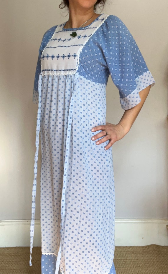 Vintage 70s prairie maxi dress, up to size 12, em… - image 5