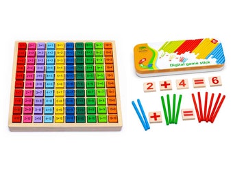 School enrollment learning bundle: addition abacus and math sticks