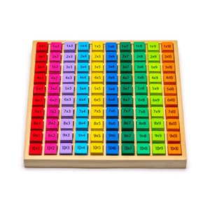 Natural oak 1x1 for elementary school students / wooden arithmetic board