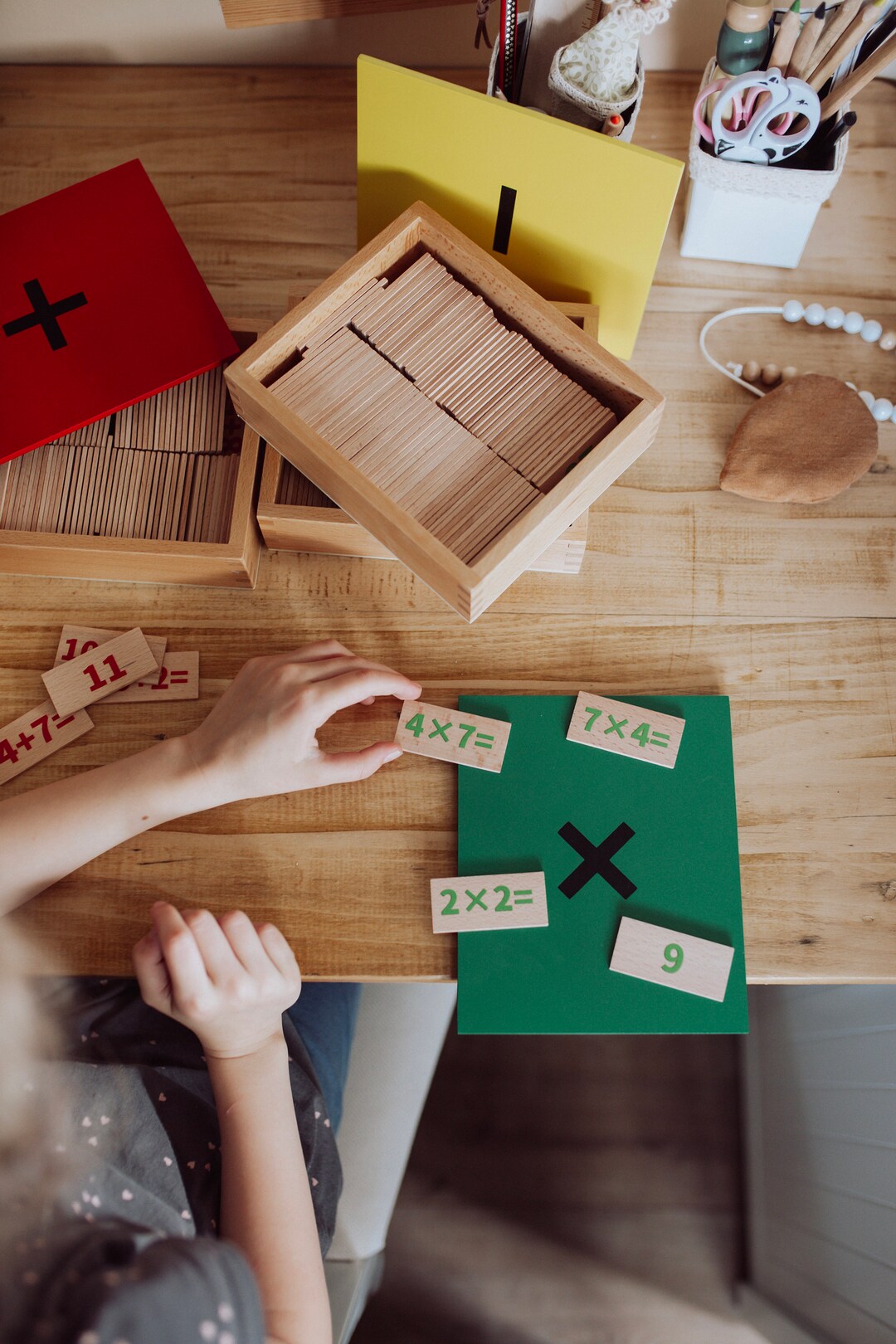 Wooden Math Boxes: Plus, Minus, Times, Divided - Etsy