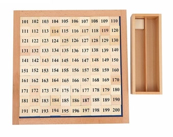 Natureich Montessori math numbers from 101-200