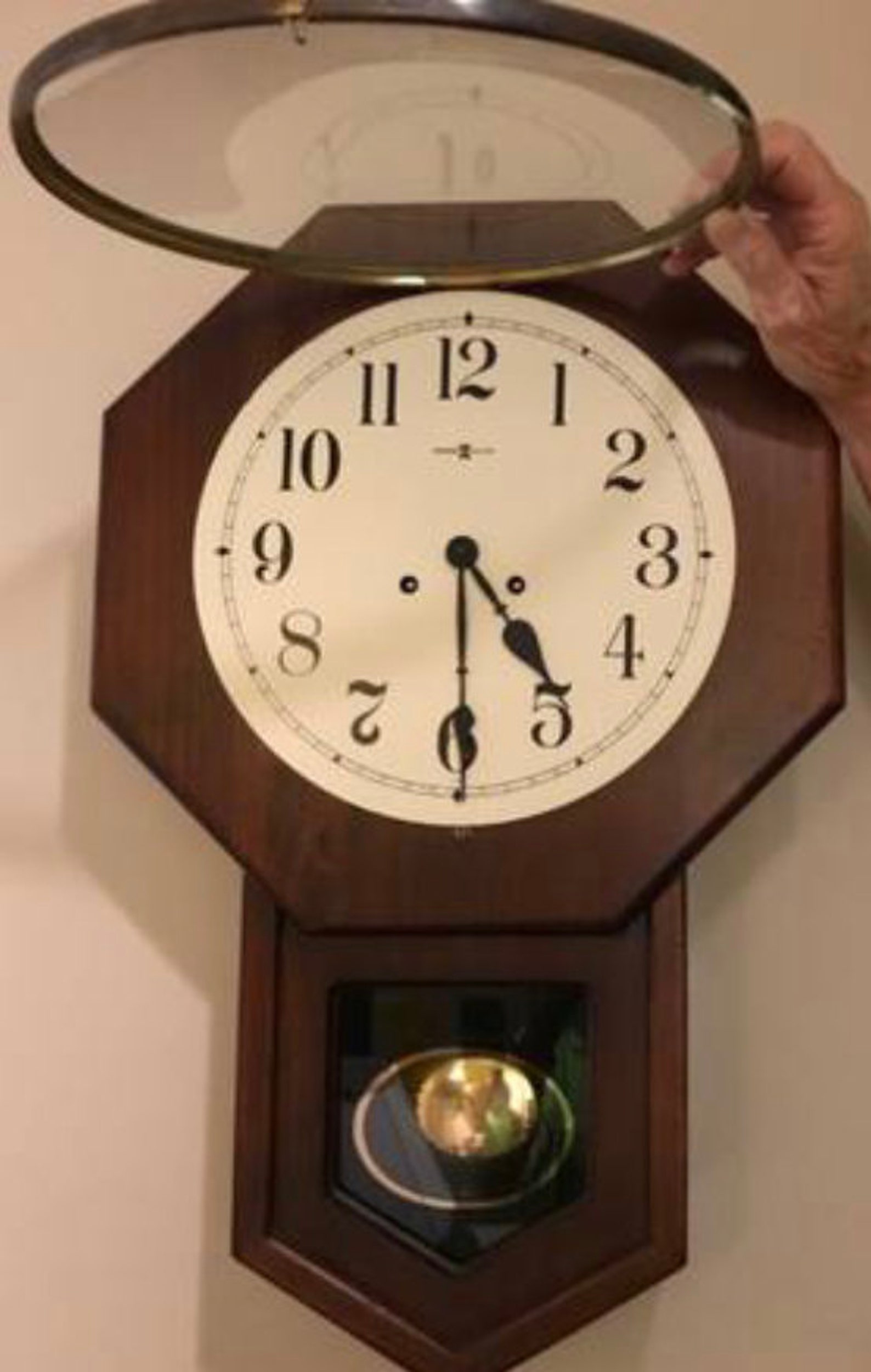 MidCentury Modern Howard Miller Schoolhouse Regulator Etsy