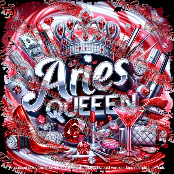 aries, aries queen png, queen png, zodiac png, birthday png, sublimation, t-shirts, dtf, image, tumblers, hip hop, queen, women, png, zodiac