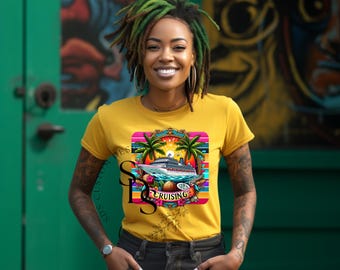 Cruising Sublimation Design: Tropical Vacation PNG (Digital Download)