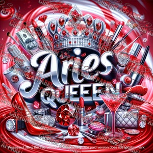 Aries, Aries Queen Png, Queen Png, Zodiac Png, Birthday Png