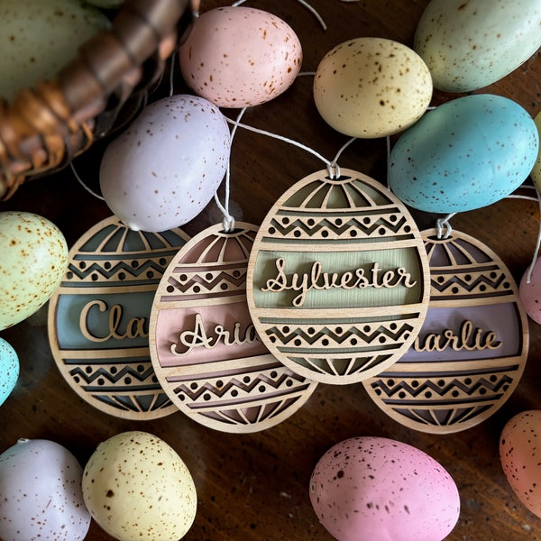 Personalized Easter Basket Tag Easter Egg Name Tag Easter Basket Name Charm Easter Gift Tag Kids Easter Gift Personalized Easter Gift