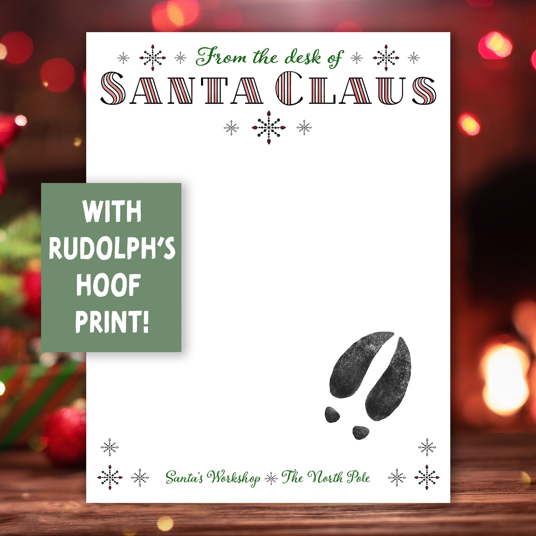 Santa Boot Reindeer Hoof Print Stencil by StudioR12