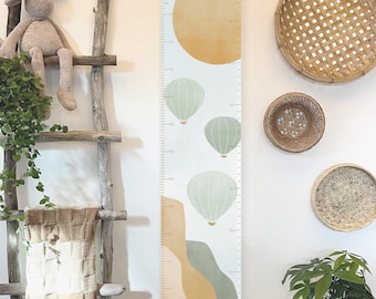 Personalized Growth Chart,Sage Green Hot Air Balloon Height Chart,Height Chart,Growth Chart,Hot Air Balloon Decorations