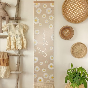 Growth Chart,Personalized height chart,Daisy Growth Chart, Daisy wall decor, Wildflower Growth Chart, Boho Growth Chart