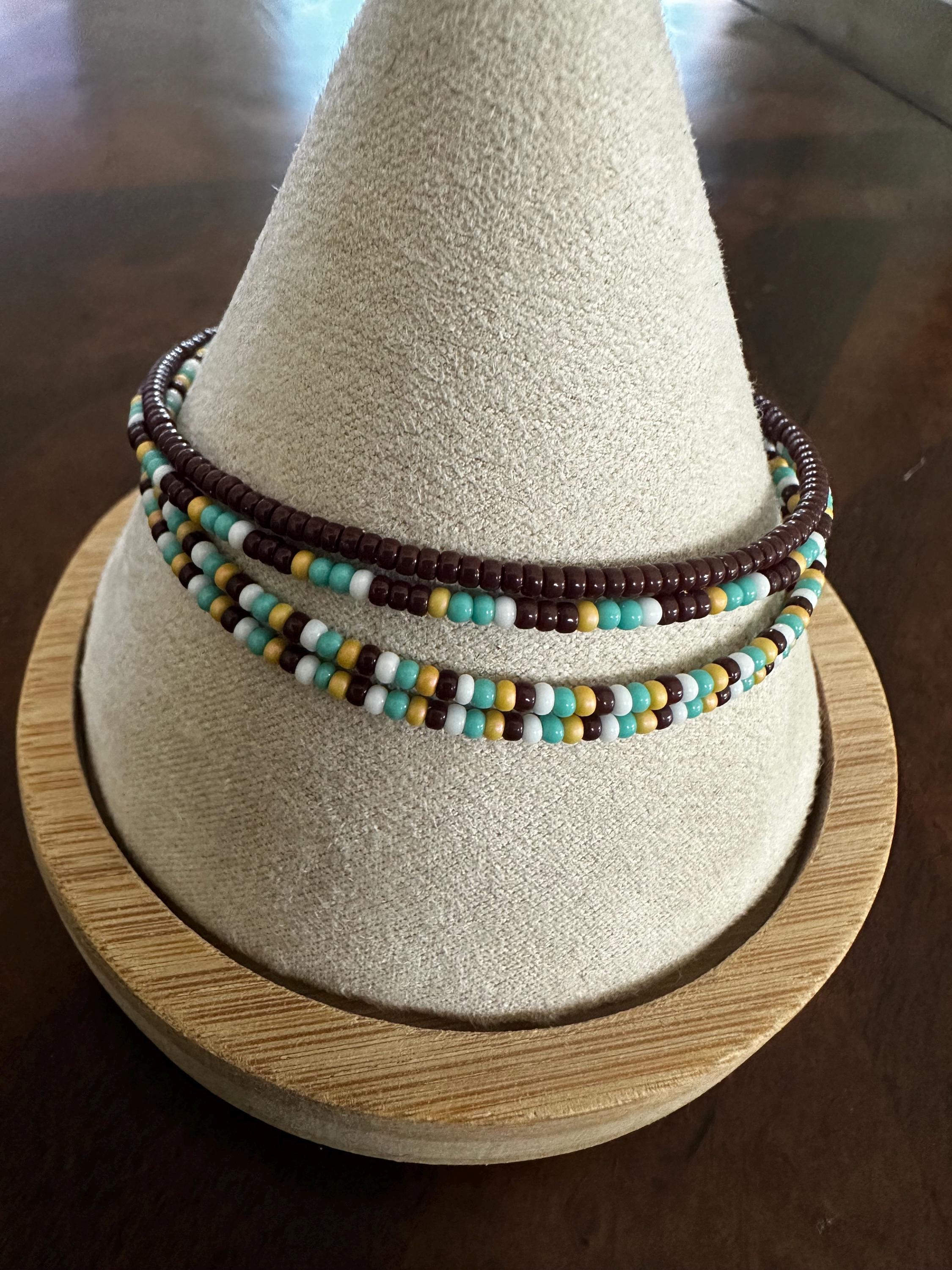 Miyuki Glass Seed Bead Memory Wire Bracelet Set, Handmade, Colorful ...