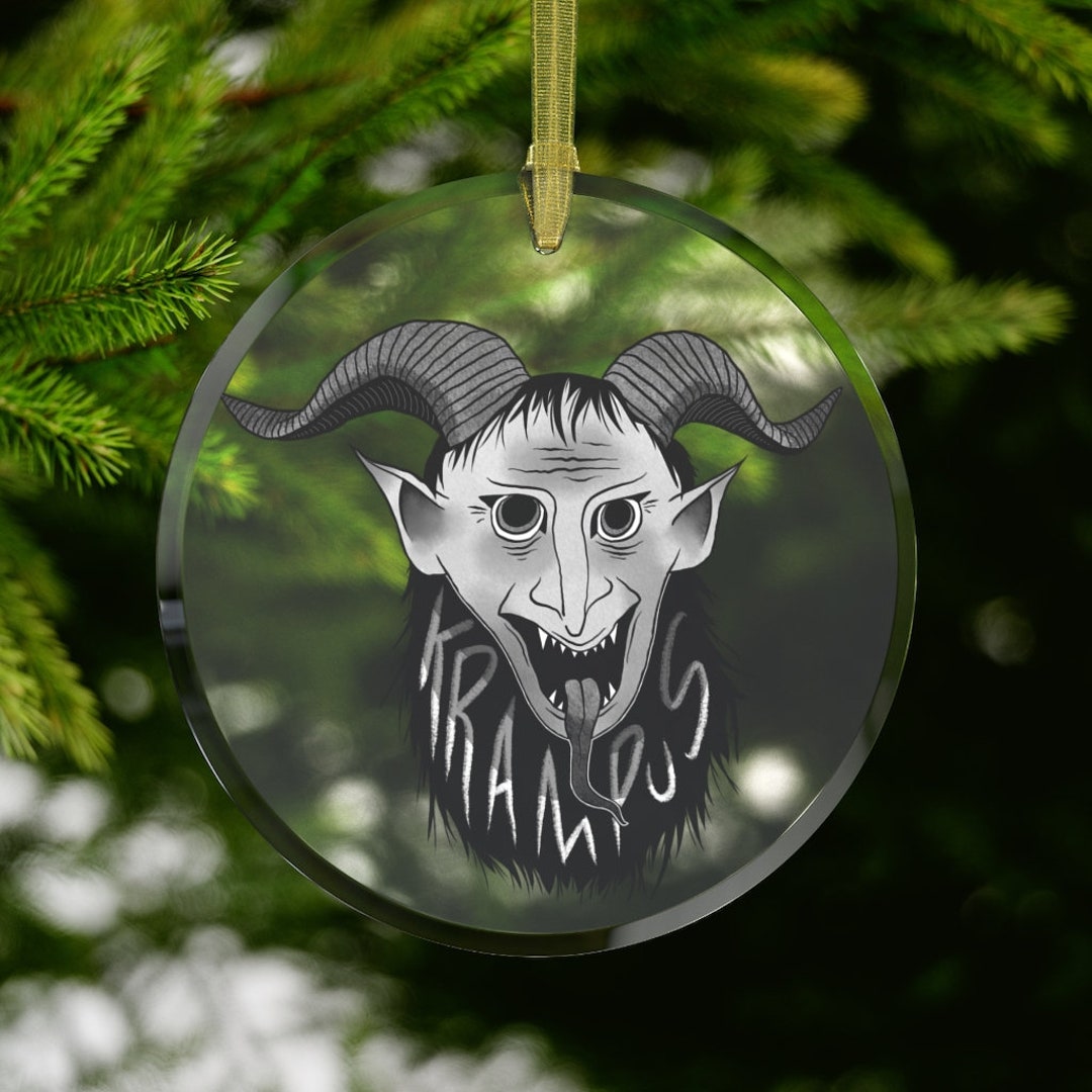Krampus Glass Ornament Krampus Ornament Christmas Ornament Etsy