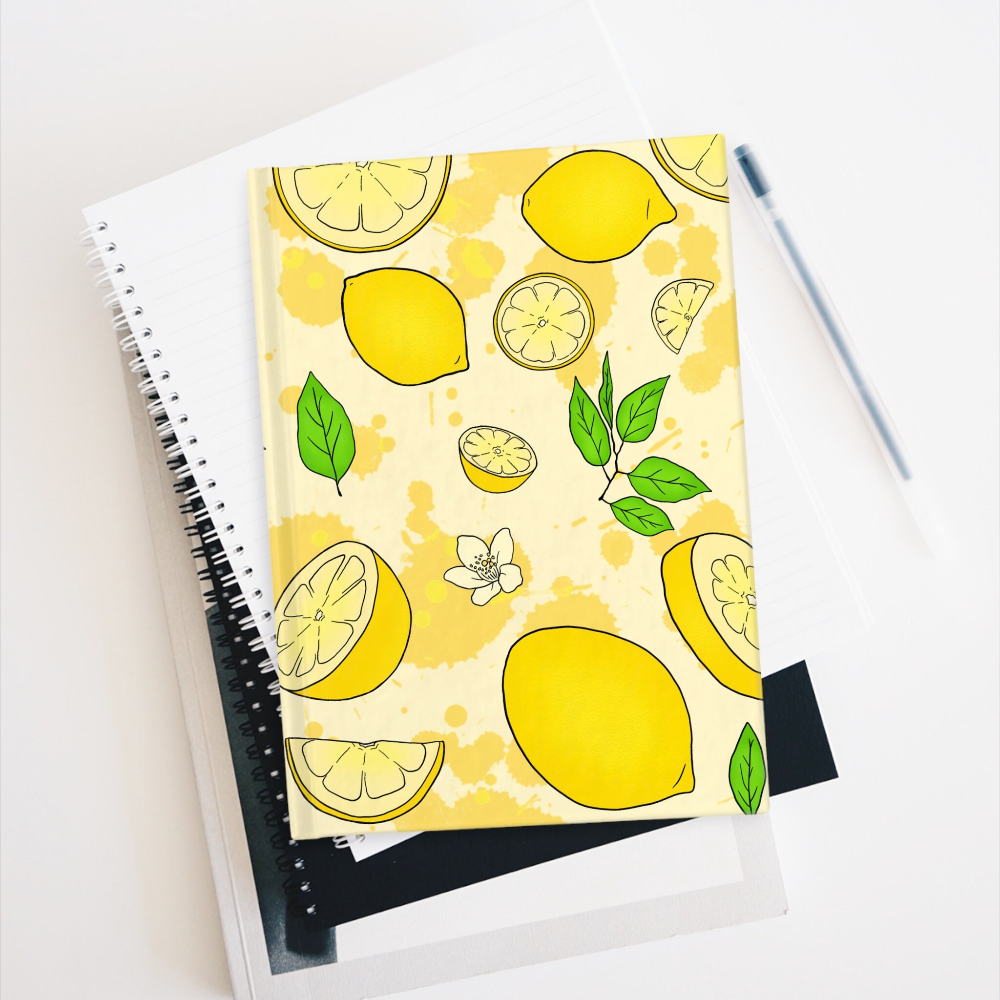 FRUIT SALAD LEMON, Lemon Sketchbook Journal, Lemon Journal, Lemon Print