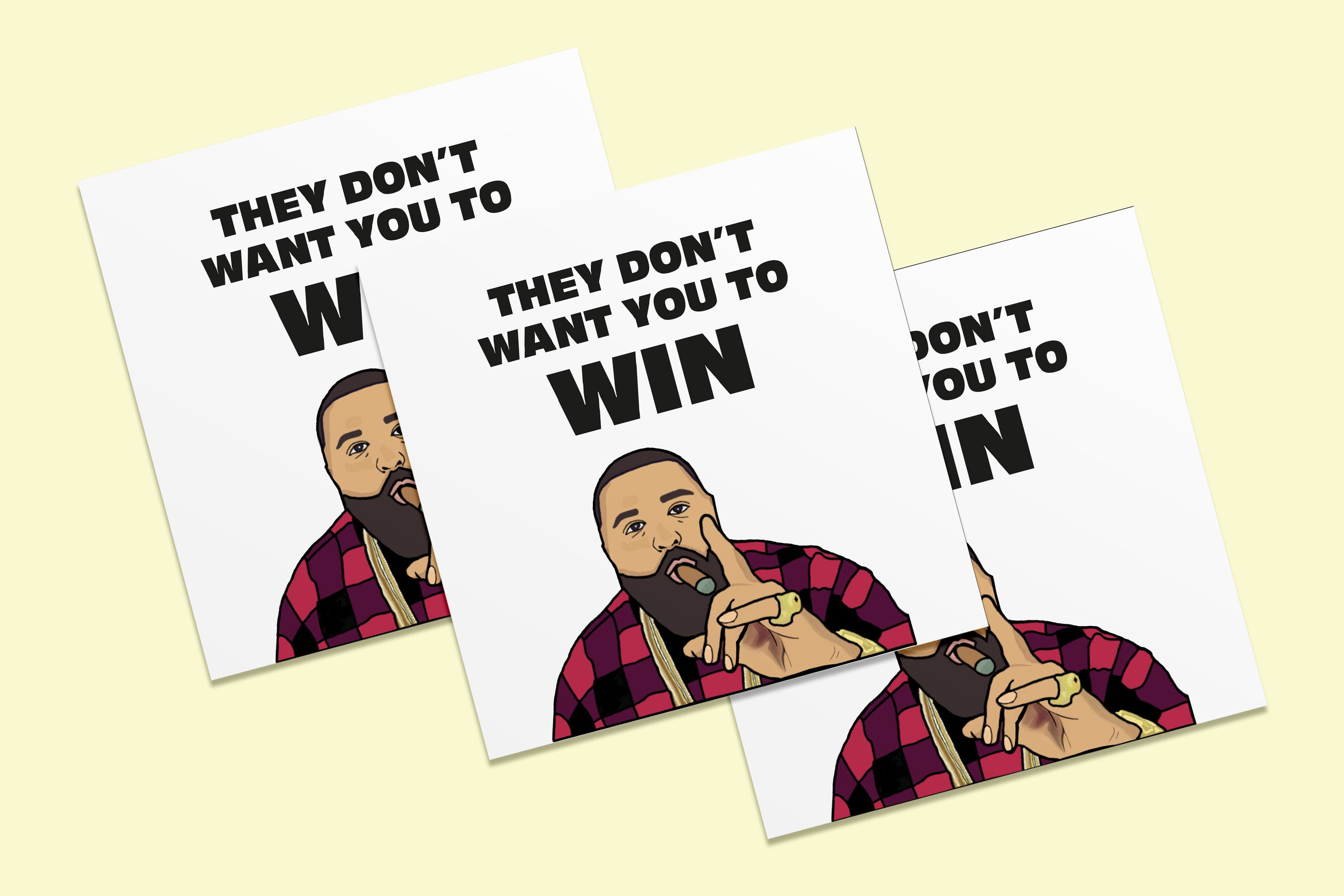 DJ Khaled, Funny Congrats Card, Congratulations you played yourself, cheeky  card, hip hop cards - 91A