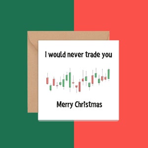 Merry Christmas Card - Crypto Christmas Card - Bitcoin Christmas Card - Trading Card - Gift for Trader - Cute Christmas Card - Investor