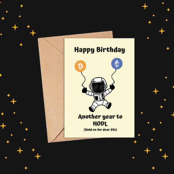 Happy Birthday Card Bitcoin Birthday Card Crypto Birthday | Etsy