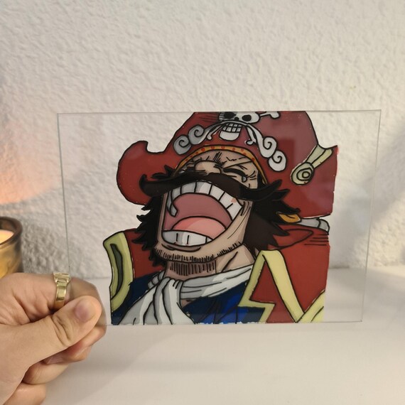 One Piece Glass Painting Gol D. Roger Etsy