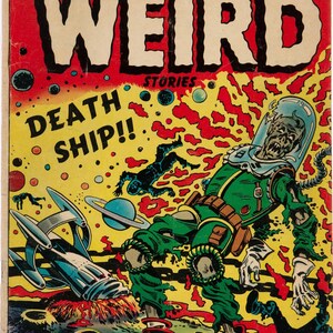 1954 Ghostly Weird Stories 122 Pre-Code Cosmic Horror Comic Poster & Tee, Unedited Golden Age Pulp Sci-Fi Death Ship Archival Art Print