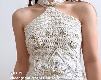 YIN YI (Triangle Halter) Cheongsam Crochet Pattern: Made-to-Measure (PDF Pattern)
