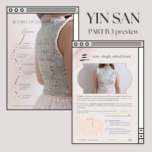 YIN SAN cheongsam-geïnspireerd PDF-haakpatroon Deskundige Maatwerk Tutorials met afbeeldingen en video's door seratt afbeelding 2